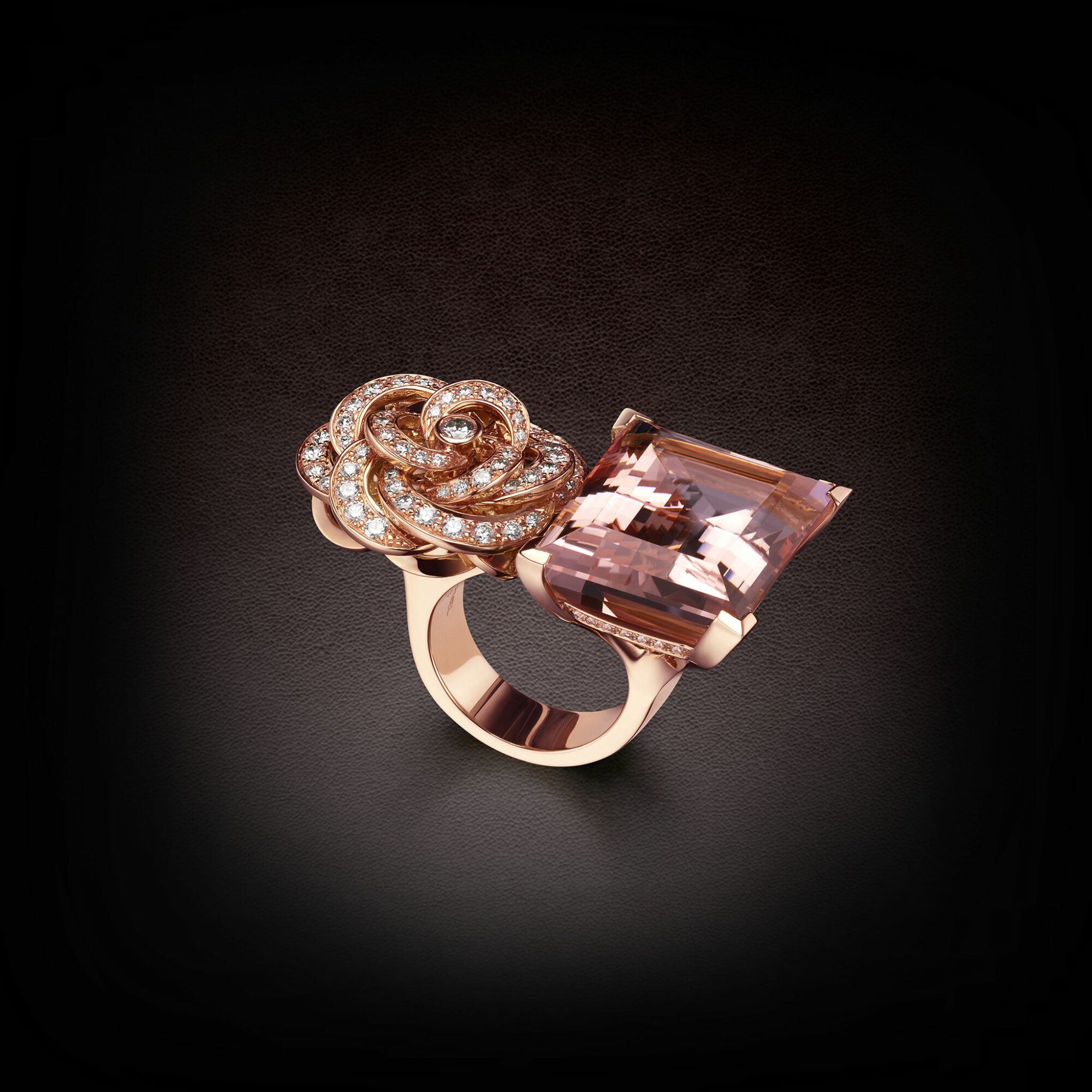 Ring CONCERTO diamonds and morganite