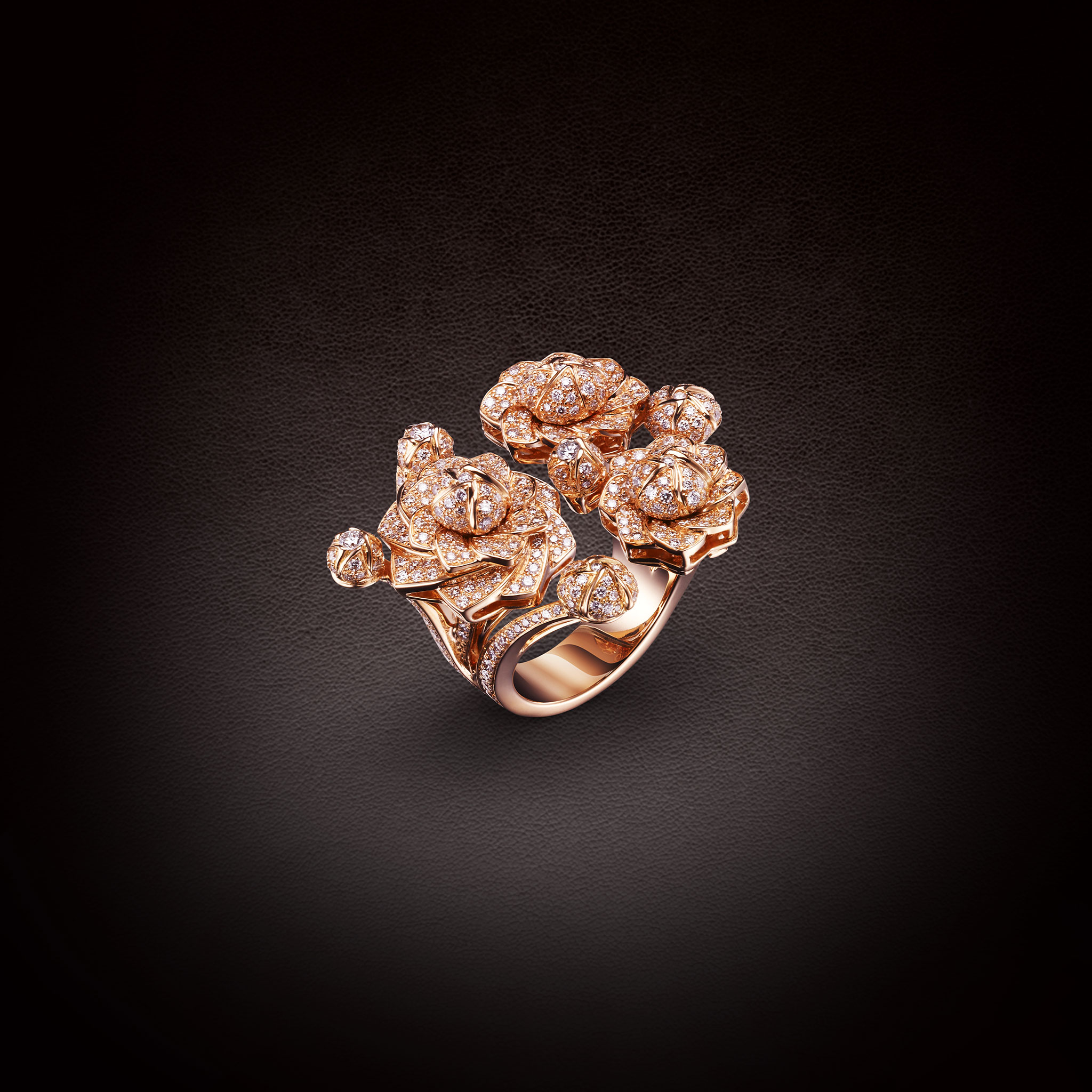 Bague ROSE POUDRÉE grand modèle