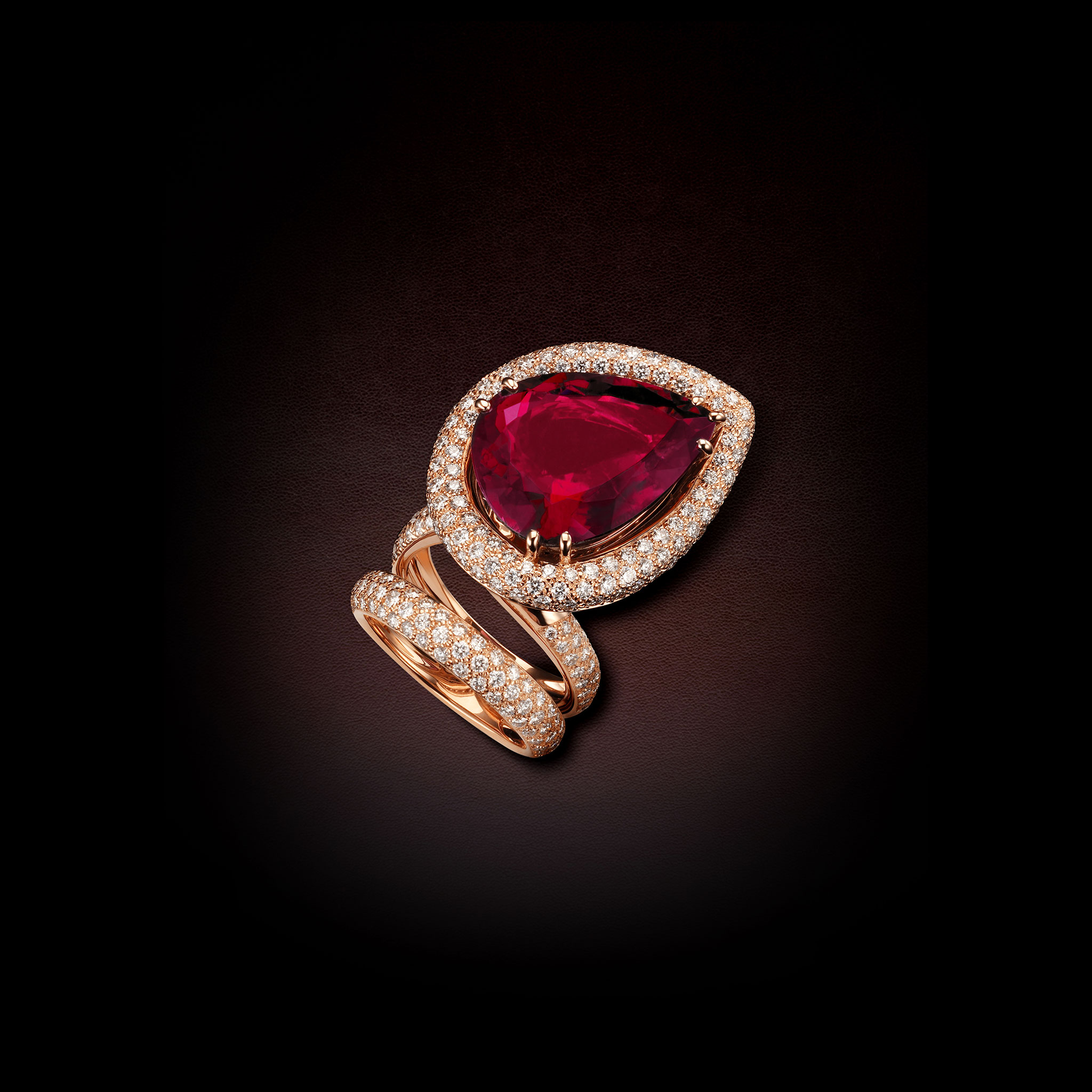 Bague TOSCA rubellite