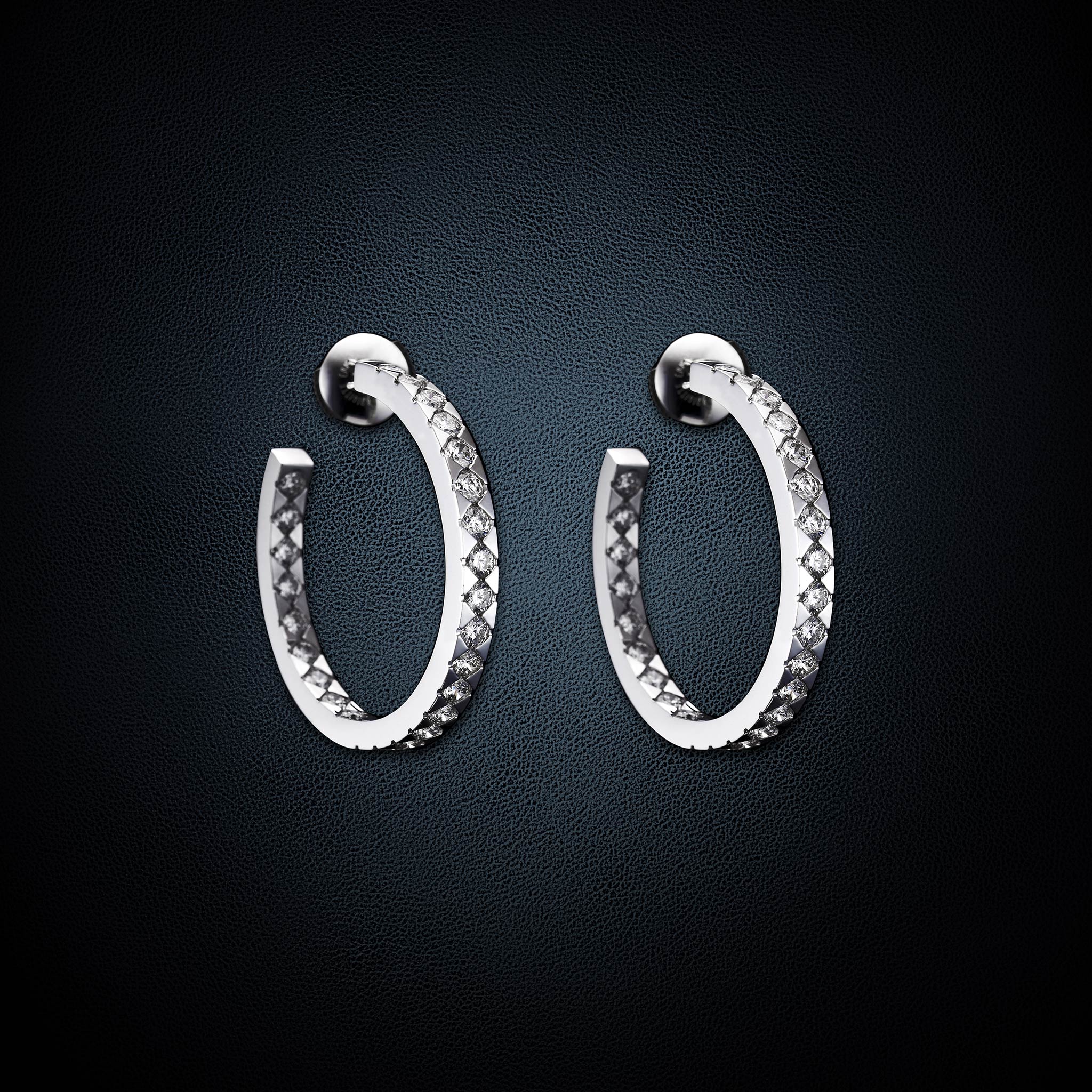 Hoop Earrings SIGNATURE white gold