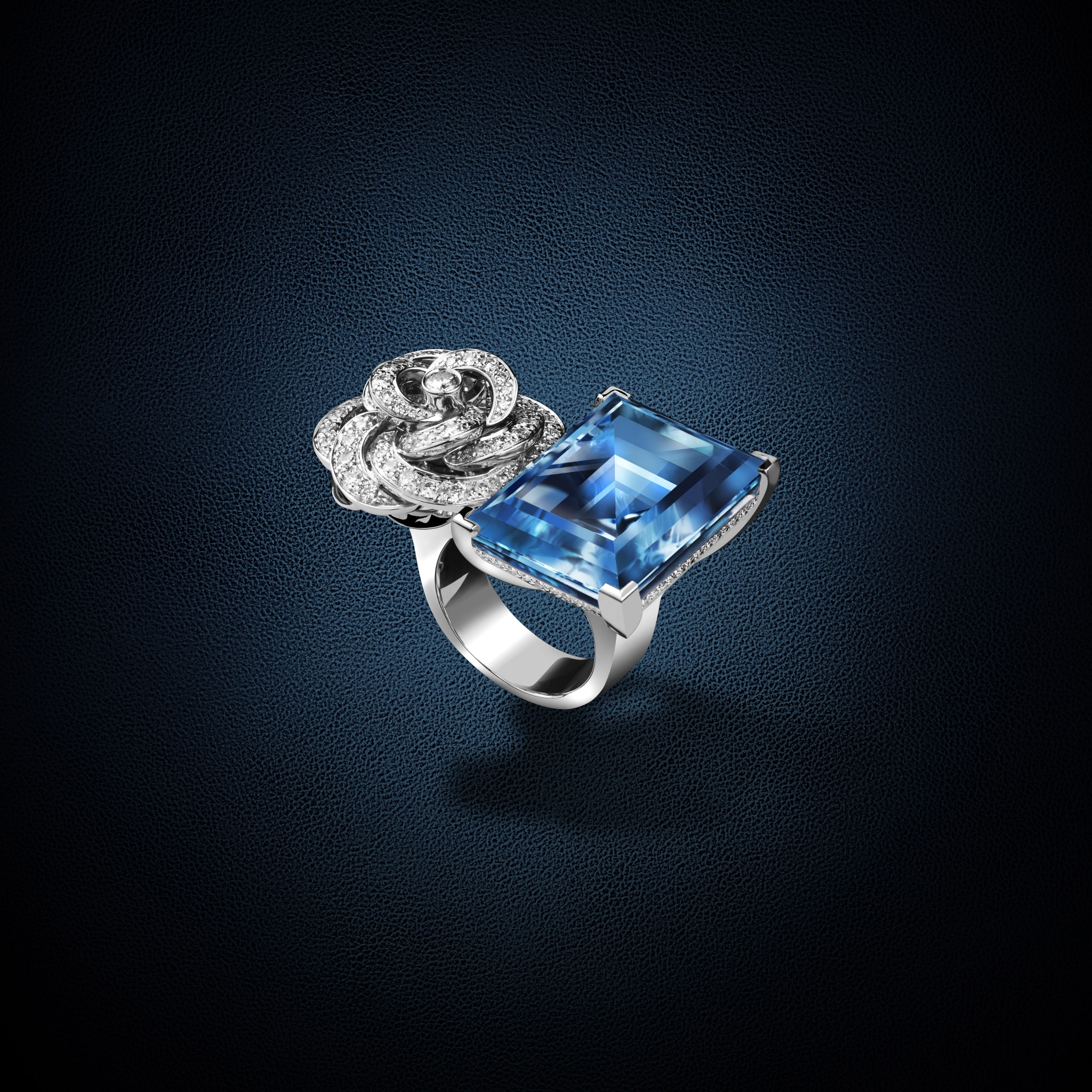 Bague CONCERTO diamants et Aigue-Marine