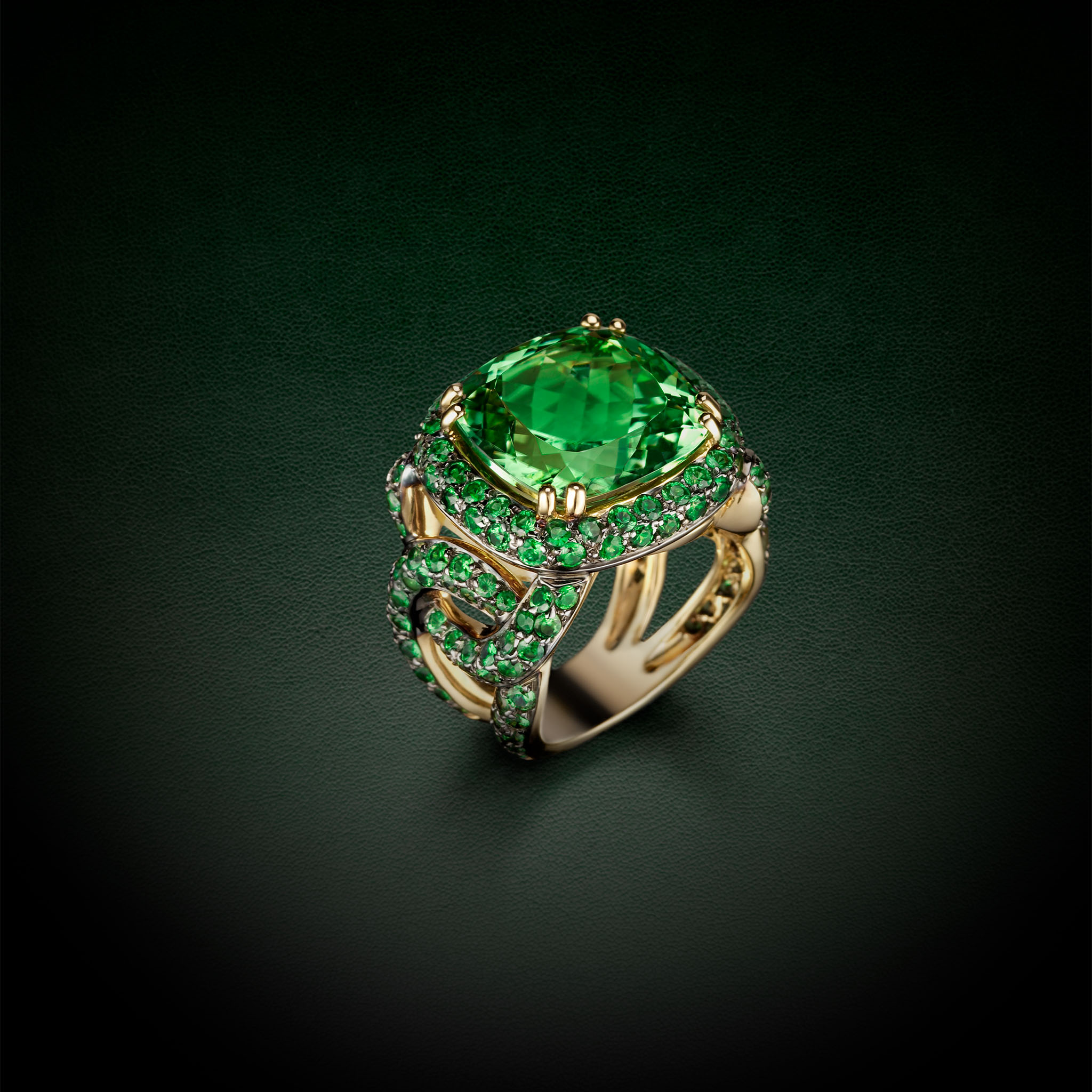 Bague AÏDA tourmaline verte