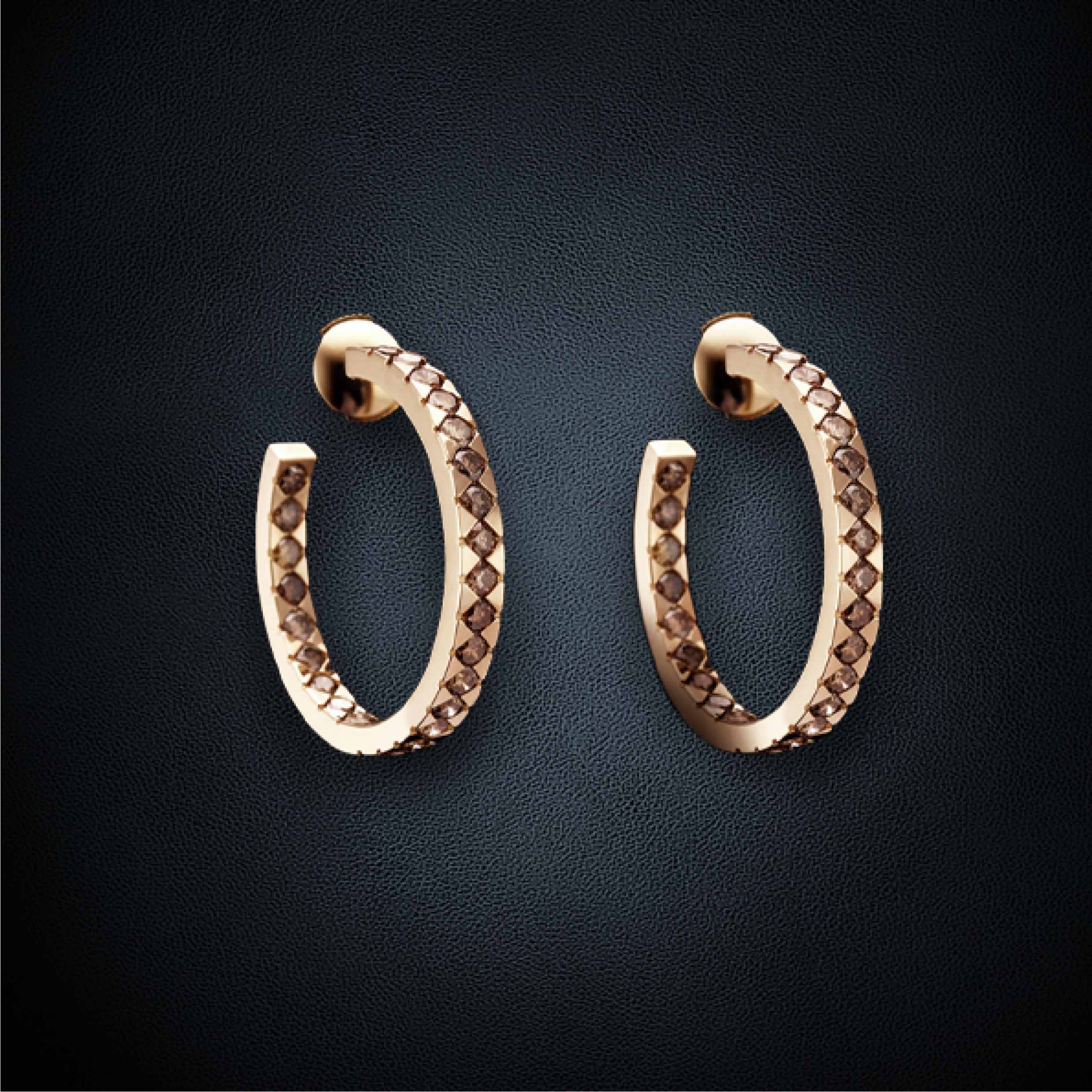 Hoop Earrings SIGNATURE pink gold